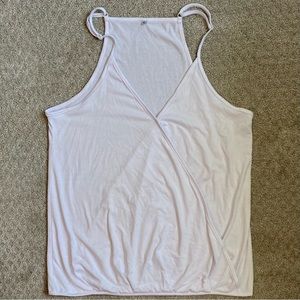 White front cross tank top